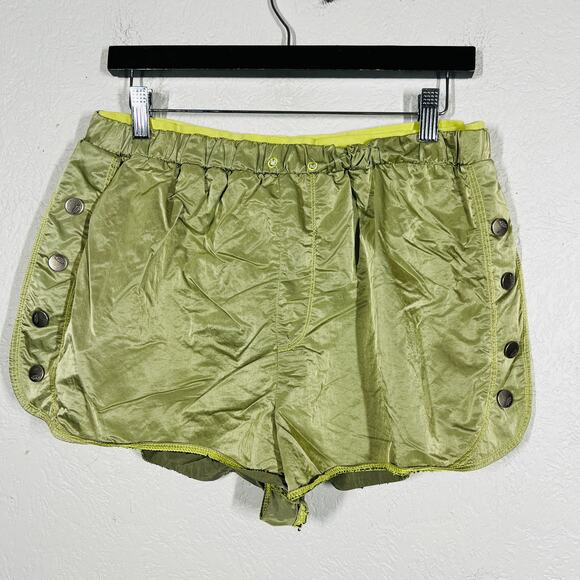 FP Free People Movement Shorts Athletic Snap Side Green - L - Picture 5 of 5